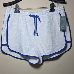 Wild Fable Light Gray Shorts with Blue Trim